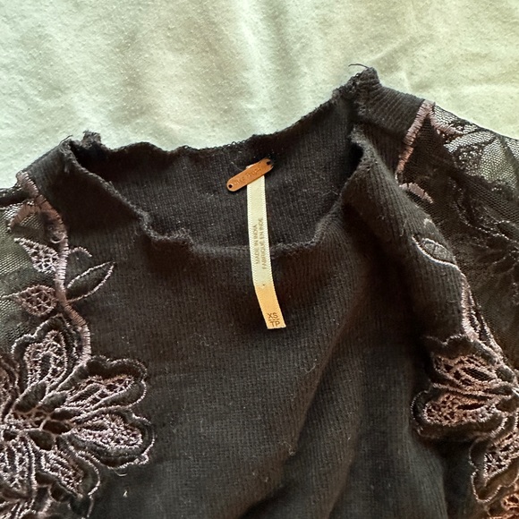 Free People Black Daniella Top - Picture 4 of 5